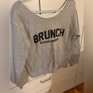 Brunch Because Mimosas Sweatshirt Size Small Funny
